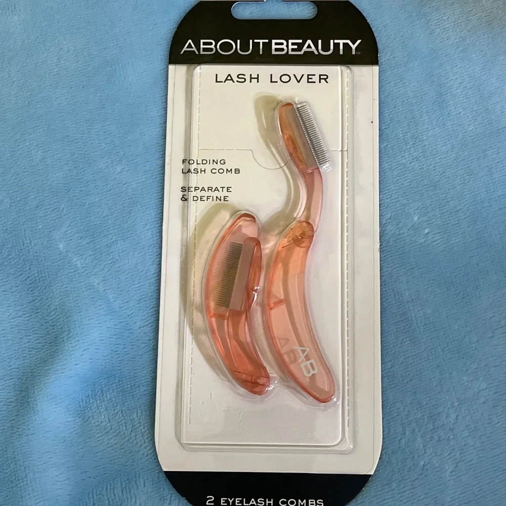 NEW About Beauty Lash Lover Folding Eyelash Comb, 2-count